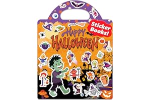 Walenced Reusable Sticker Book for Toddlers 2-4 Years, Stickers for Kids, Toddler Craft Activities, Toddler Travel Toys Ages 2+ Boy Girl Birthday Gifts - Halloween