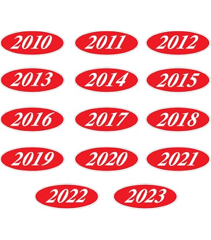 Donkey Auto Interstate Sign Model Year Car Window Stickers - 8.5x8.5 Inch, Red White Blue (2013)