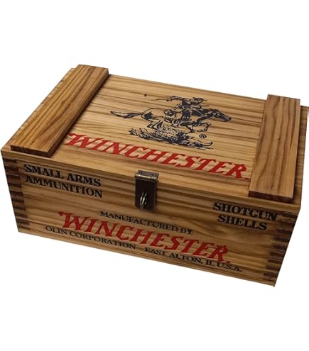 Amazon.com: REMINGTON WOODEN 250 SHELL AMMO BOX : Home & Kitchen