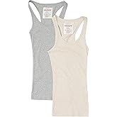 Zenana Women's Ribbed Racerback Athletic Active Tank Tops 2 4 Packs