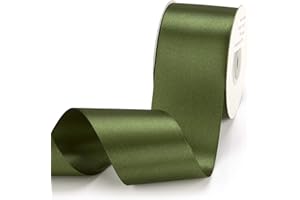 Filan Double Faced Satin Ribbon 2 Inch x 25 Yards Double Sided Solid Polyester Ribbon for Gift Wrapping Party Hair Braids Bow