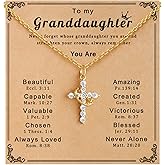 JOGDIAM Sweet Gifts for Her-Gold Cross Necklace with Crown Religious Birthday Christmas Valentines