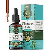 HERBAMAMA Cleavers Herb Tincture - Vegan Natural Detox & Cleanse Support with Cleavers Leaf Extract Drops - Non-GMO, Alcohol & Sugar-Free Liquid Herbal Supplement, 42-Day Supply