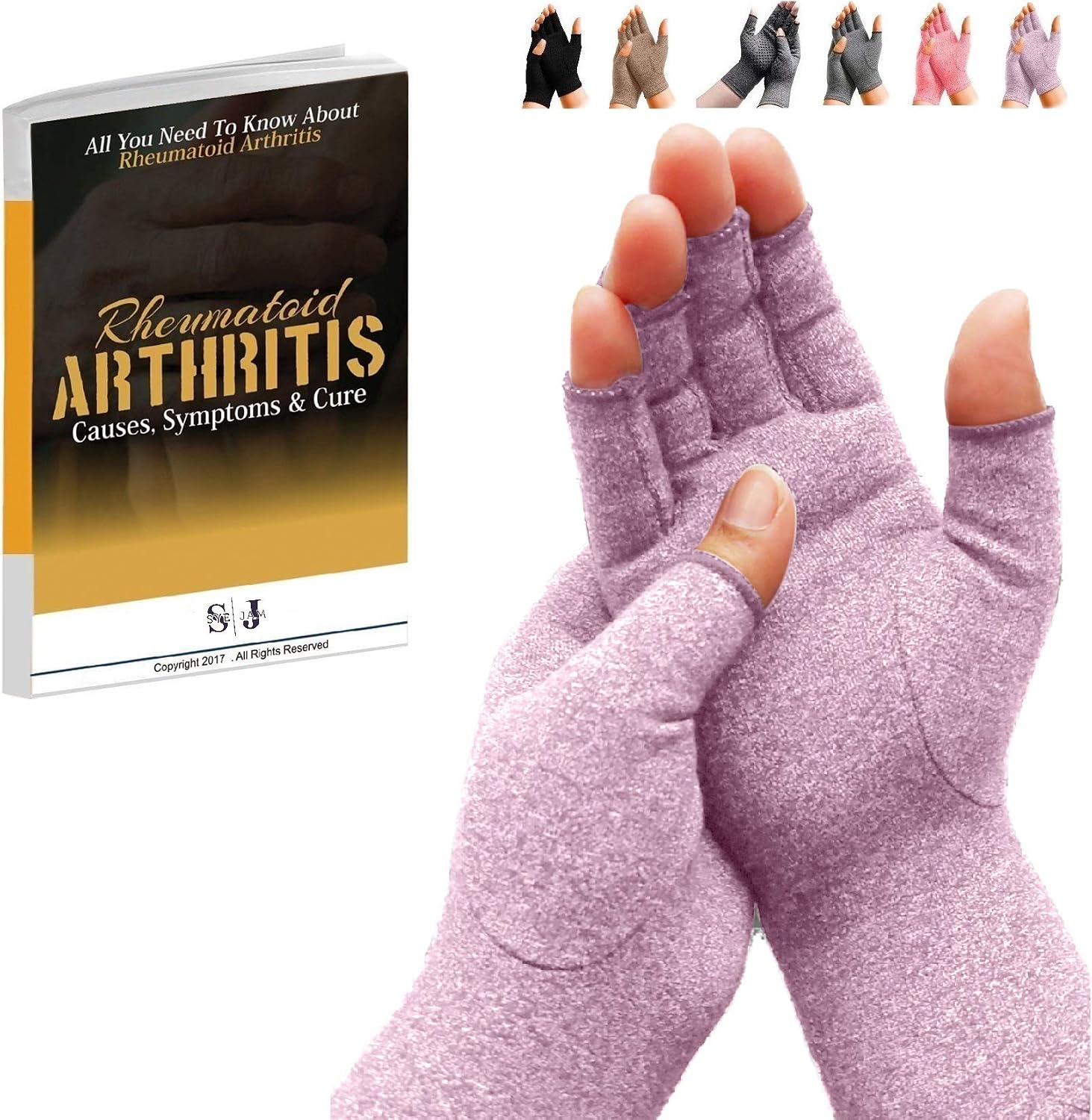 Syejam Rheumatoid Arthritis Gloves Fingerless Compression Gloves For Pain Relief S 1 Pair Amazon Co Uk Health Personal Care