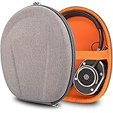 Geekria Shield Headphones Case for Lay Flat On-Ear Headphones, Replacement Hard Shell Travel Carrying Bag with Cable Storage, Compatible with Master & Dynamic, Skullcandy, Shure Headsets