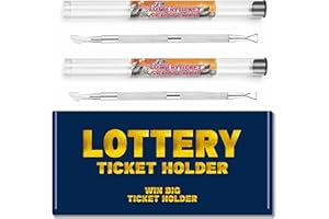 nitaru Lottery Ticket Scratcher Tool, Scratch Off Stickers Lotto Scratcher Tool, Lottery Scratcher Tool, Back Scratcher Metal Scraper Tool, 2 Lottery Ticket Scratcher Tools + 1 Lottery Ticket Holder