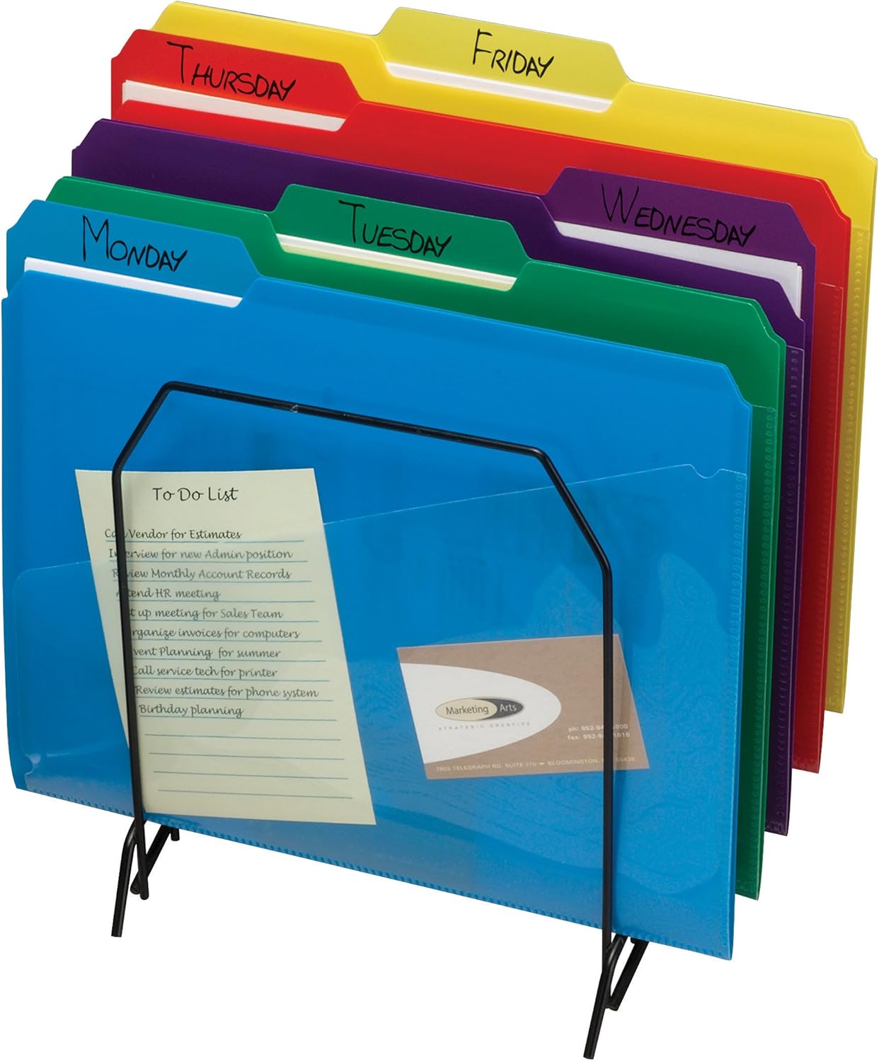 Smead Slash Pocket Poly File Folders, 1/3-Cut Tab, Letter Size, Assorted Colors, 30 per Box (10540) : Colored File Folders : Office Products