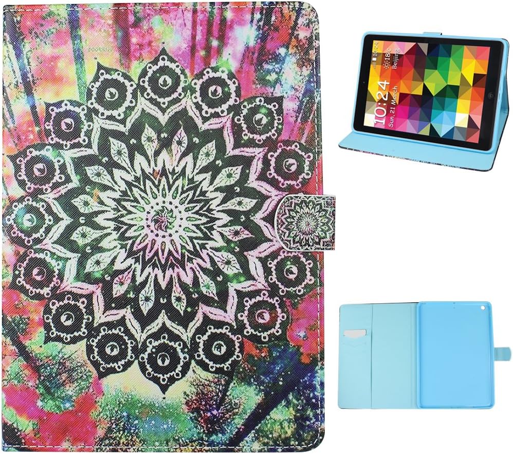 iPad Air Case, iPad 5 Cover, Moon mood Flip Cover Slim Leather SmartShell Cover Case with Auto Sleep/Wake up Function Card Slots Protective Shell Tablet Covers Cases for iPad Air/iPad 5th Generation