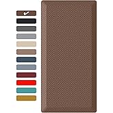 Ophanie Kitchen Mats for Floor, 3/4 Inch Thick Kitchen Rugs, 20x32 Anti Fatigue Standing Cushioned Mat, Waterproof,Comfort Ergonomic Mat for Office, Home, Sink, Brown Non-Slip Bottom