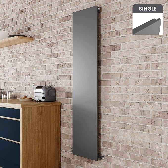 1800 x 380 mm Ultra Slim Vertical Radiator Modern Bathroom Single