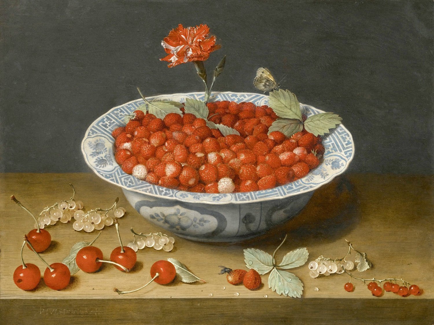 WILD STRAWBERRIES by J. Hulsdonck Tile Mural Kitchen Backsplash Ceramic 10x8
