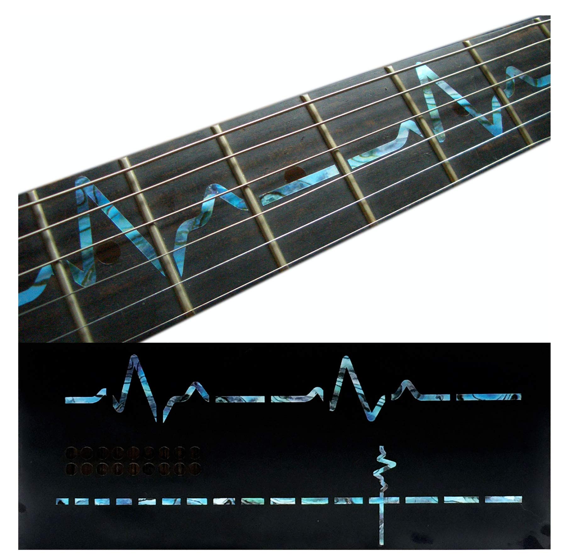 Inlaystickers Fret Markers for Guitars - ECG Line - Abalone Blue, F-031EK-BL