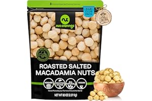 NUT CRAVINGS - Roasted & Salted Macadamia Nuts - No Shell, (80oz - 5 LB) Bulk Nuts Packed Fresh in Resealable Bag - Healthy Protein Food Snack, Food Assortments Hazelnut