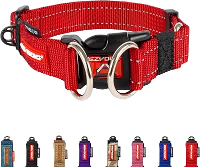 EzyDog Double Up Dog Collar Reflective Neoprene Nylon X-Large Red