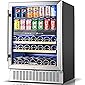 BODEGA 24 Inch Beverage and Wine Cooler, Built-in and Freestanding Wine Beverage Refrigerator Dual Zone, Holds 80 Cans…