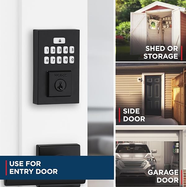 SMARTCODE ELECTRONIC KEYPAD DEADBOLT – MATTE BLACK