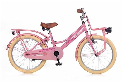 Popal Cooper Nostalgie Kinderrad 20' 20 Zoll Mädchenfahrrad 1 Gang-Nabenschaltung Rücktritt rosa