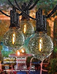 Brightown 58FT Solar String Lights Outdoor with