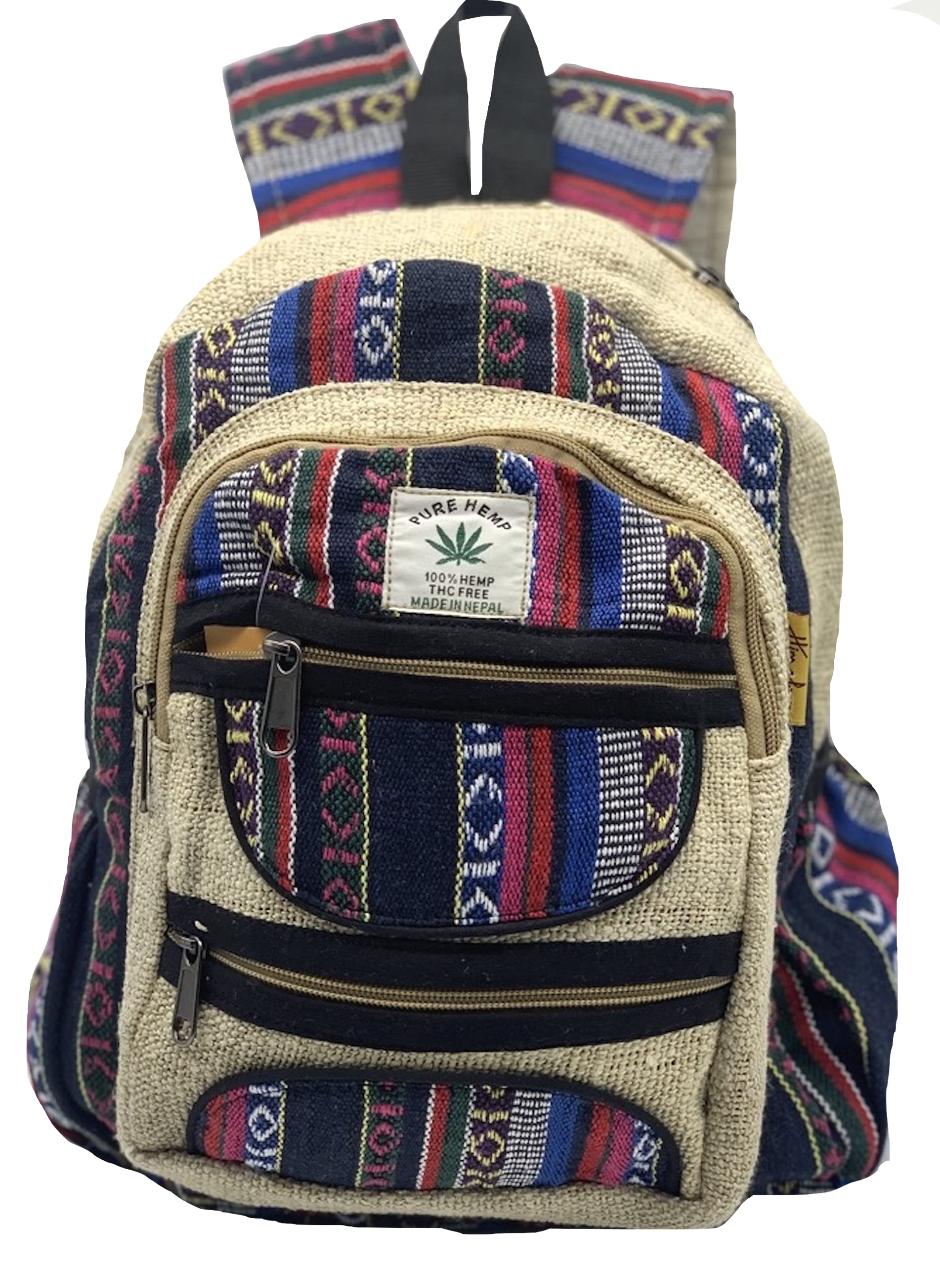 Unique Design100% Himalaya Hemp Backpack Small Backpack Hippie Backpack Festival Backpack Hiking and
