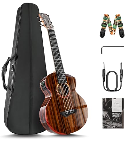 Amazon.com: 30inch Caramel CB904G Ebony Wood Electric Guitalele