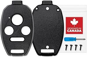 No Cutting Required Premium Key Fob Shell Case for Honda Civic, Accord, CRV, Pilot, Fit, Pilot, Ridgeline | Crack-Resistant &