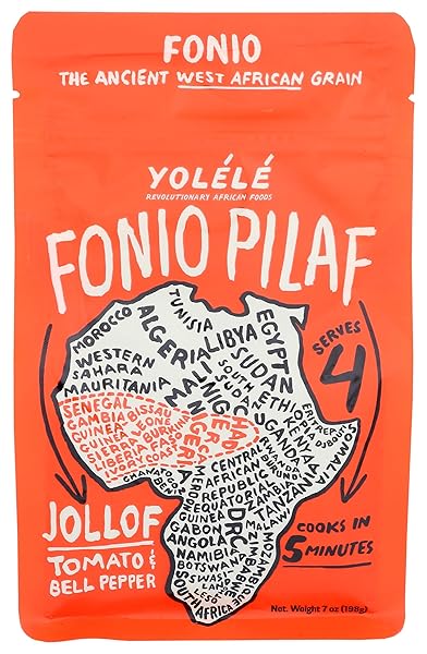 YOLELE FONIO PILAF JOLLOF, 7 OZ