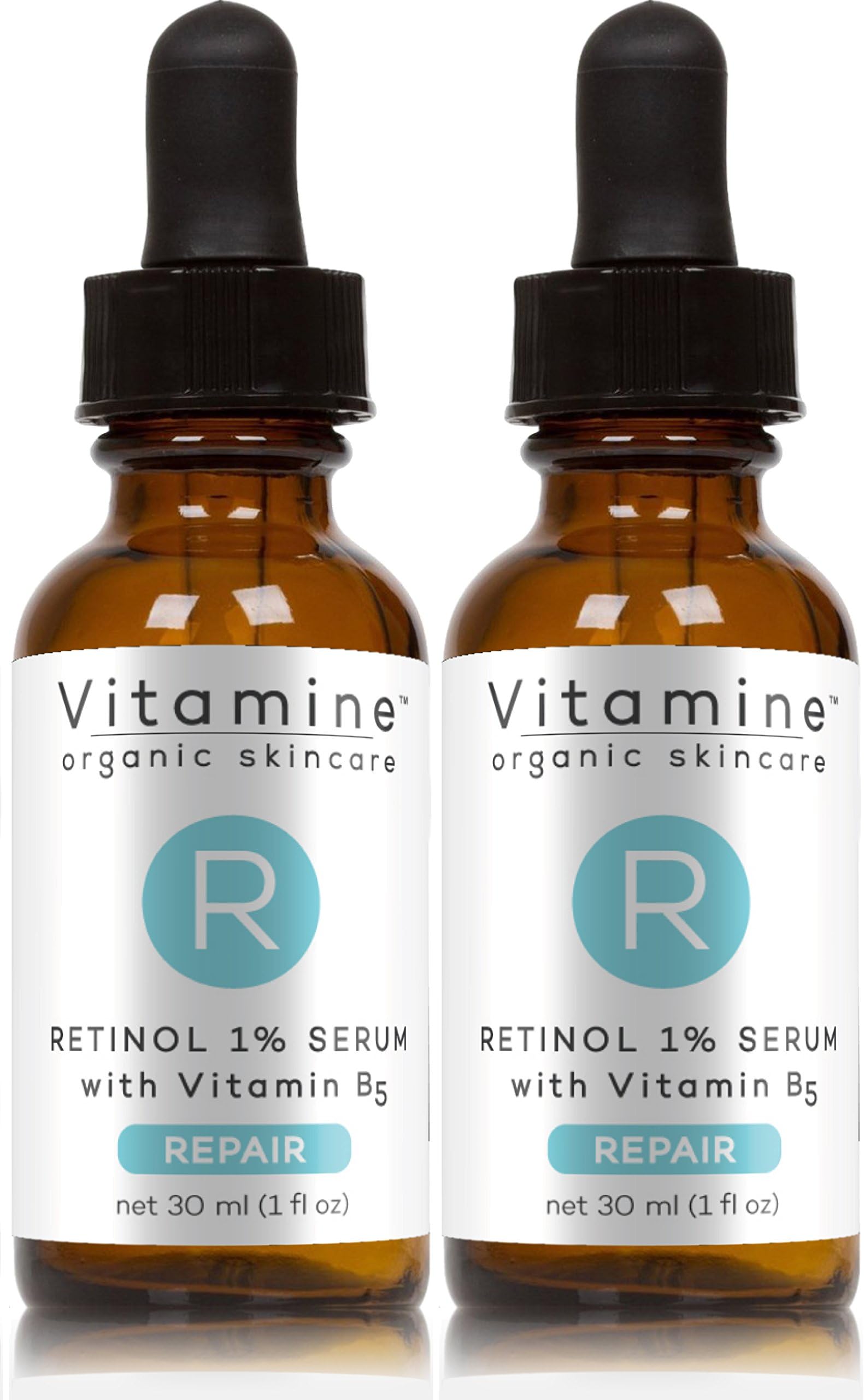Skin Organics - Night Serum with Retinol 1.0 - Maximum Strength Age Defense - Repairs Wrinkles, Dark Circles, Blemishes and Sun Spots for Youthful Looking Skin - (2 Bottles)