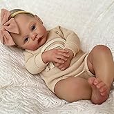 Anano Full Silicone Baby Doll-19 in Realistic Reborn Baby Dolls Silicone Full Body, Realistic Babys Doll Newborn Girl, Real Life Babys Reborn Dolls Washable with Accessories