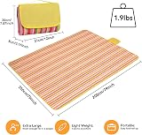 Qoosea Picnic Blanket 200x200CM Waterproof Large Outdoor Rug Portable view 3