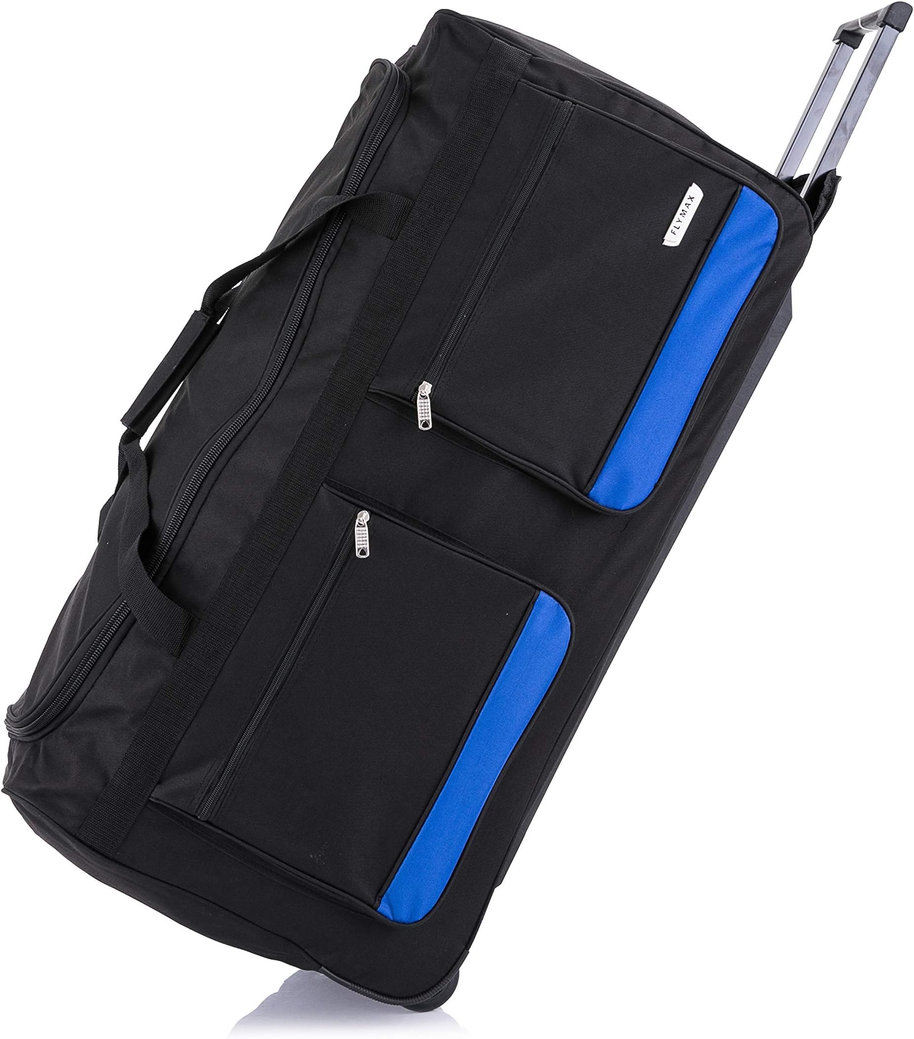 28" Large Lightweight Suitcase Duffle Wheeled Holdall Bag 90 Litre (Blue)