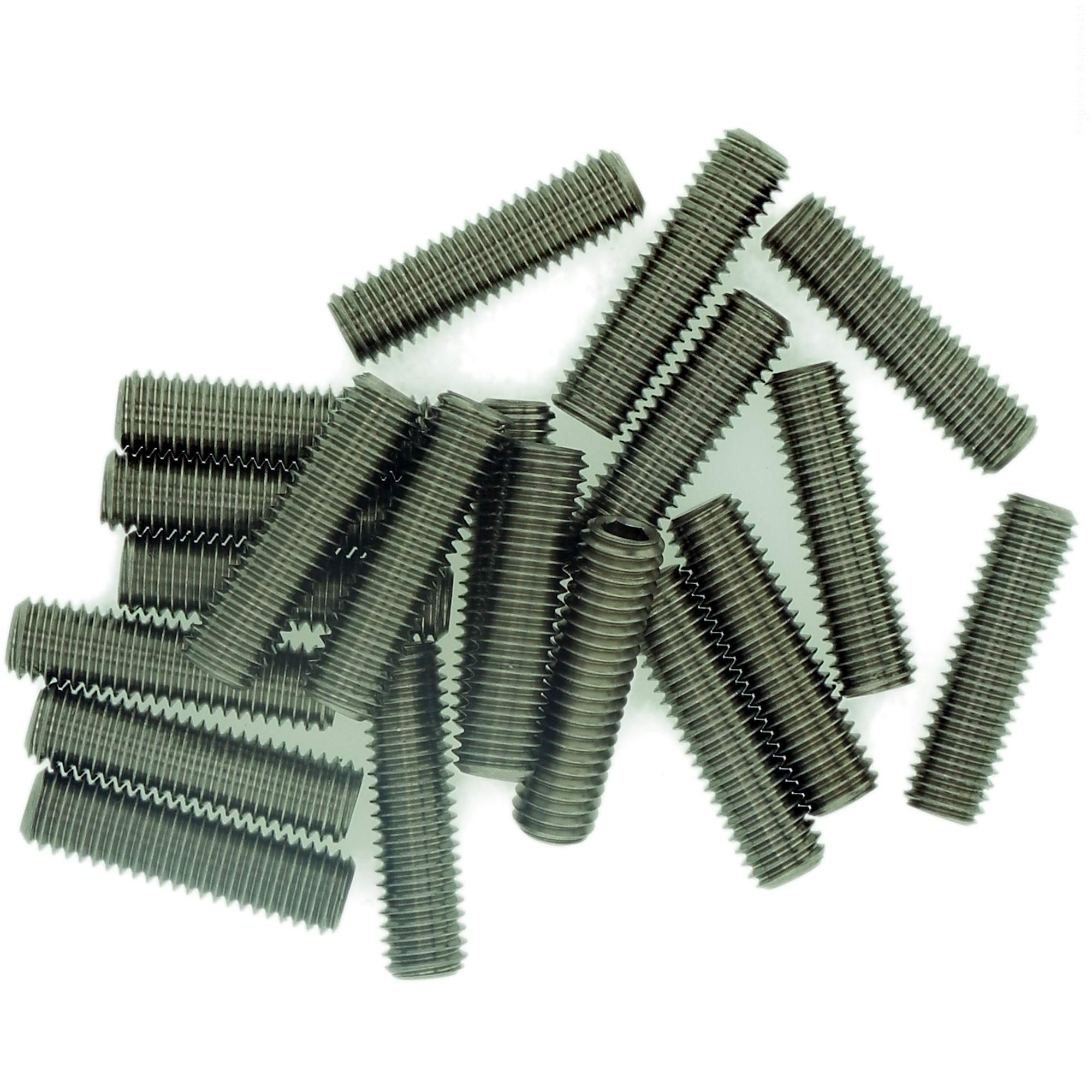 M3 (3mm x 6mm) Hex Socket Grub Screw (Flat Point) - Stainless Steel (A2) (Pack of 20)