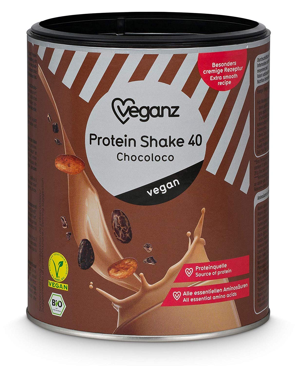 Veganz BIO Vegan Protein Shake Chocoloco Veganes Proteinpulver ohne