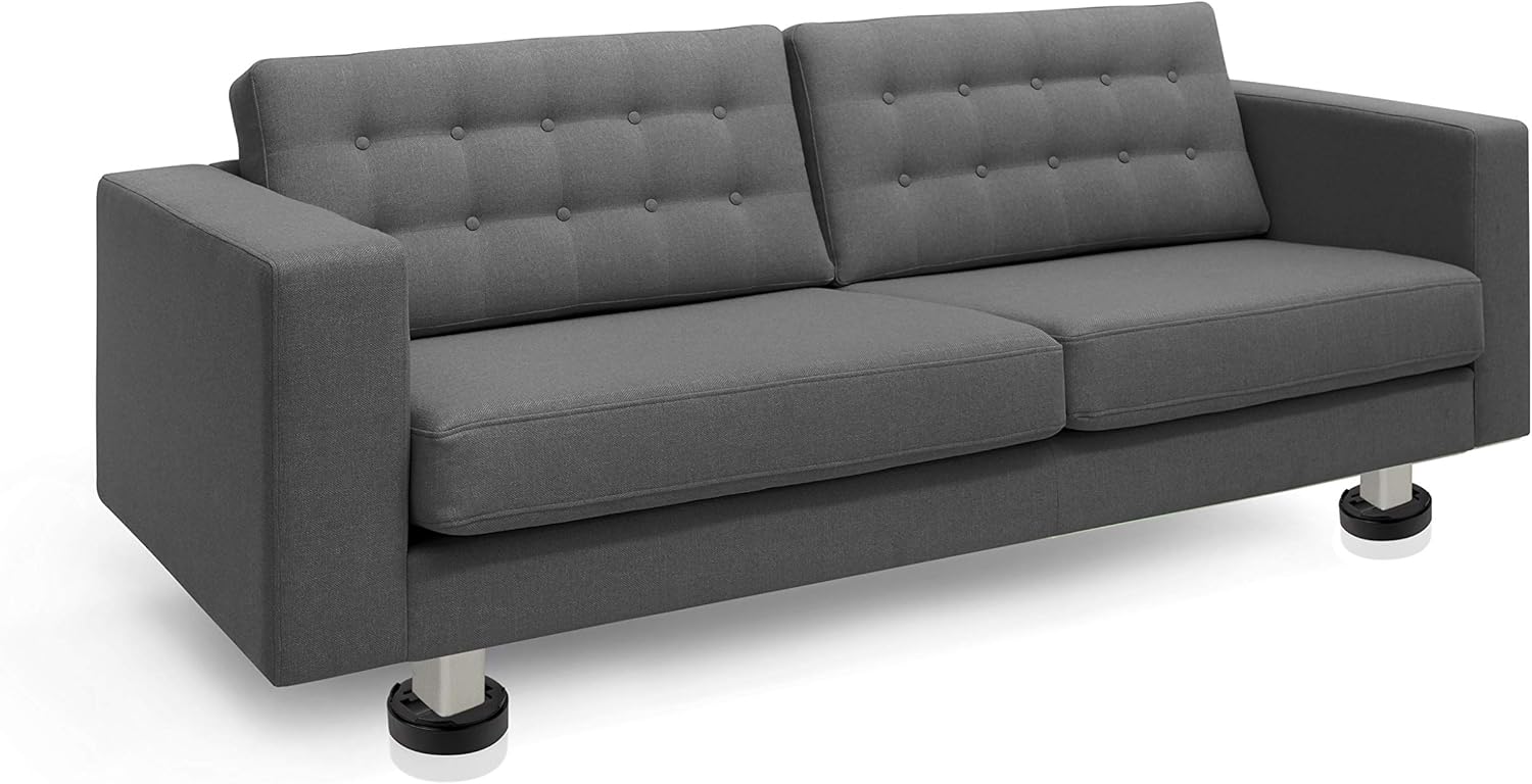 Slipstick CB657 Stack-Its 1 Inch Adjustable Bed Furniture Risers (Set of 8) Lifts Height 1", 2", or 3"-Heavy Duty, Black: Home Improvement