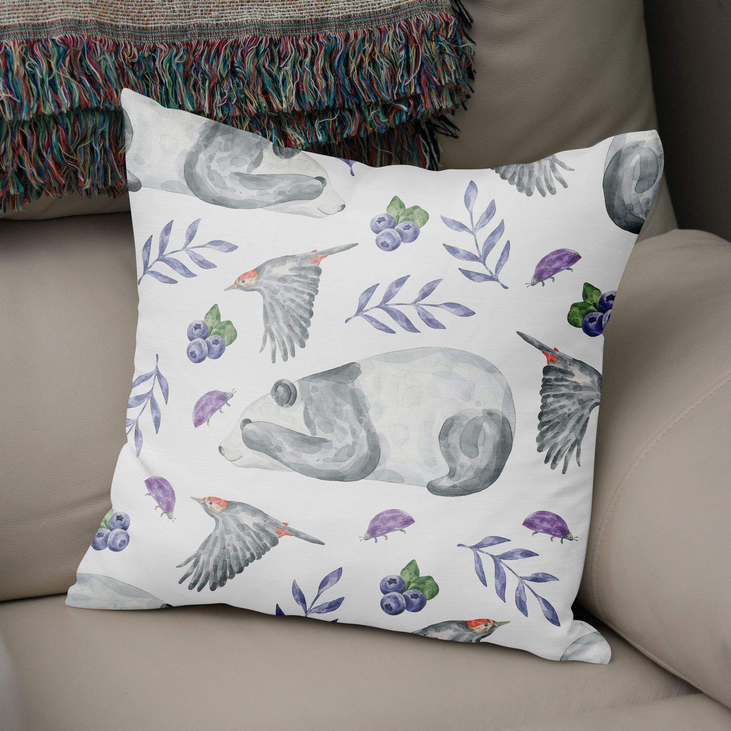 Bonamaison Decorative Cushion Cover Random Pattern, Throw Pillow Covers, Home Decorative Pillowcases for Livingroom, Sofa, Bedroom, Size:43X43 Cm - Designed and Manufactured in Turkey