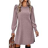 Zeagoo Women Fall Winter Dress Knitted Pullover Dresses