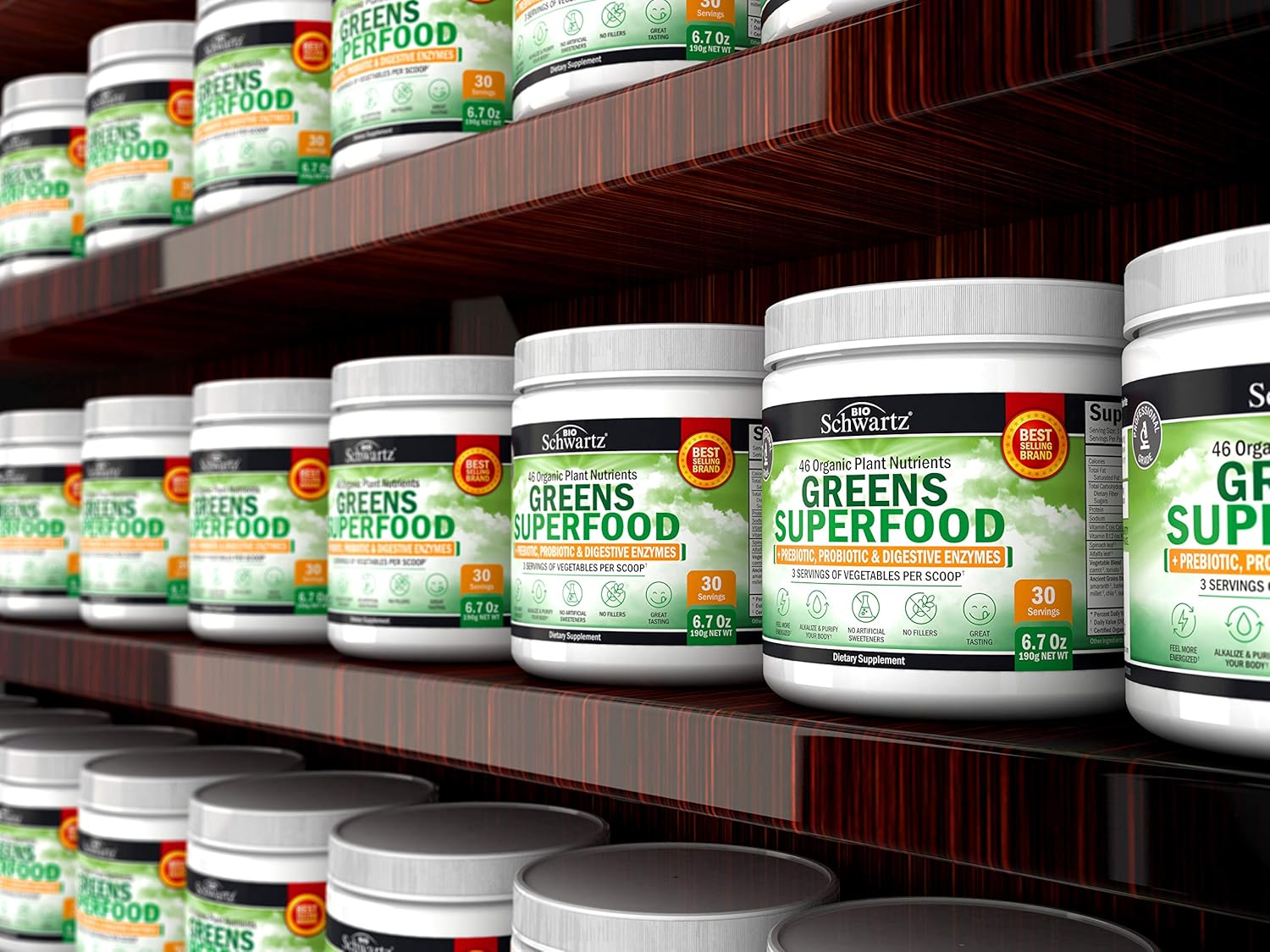 Super Greens Powder - Dr. Approved Formula with 45+ Organic Green Superfoods - Alfalfa, Bilberry, Spirulina, Chlorella & More - Keto Friendly Vegan Supplement - 3 Servings of Veggies per Scoop: Health & Personal Care