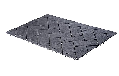 UPP Outdoor Klickfliesen 30 x 30 cm | Wetterfester Bodenbelag für Balkon, Garten & Terrasse | Einfach & Schnell verlegt [24 S