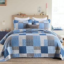 PANGUSHAN King Size Quilt Set,100% Cotton King