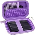 Case Compatible with Samsung T9/ T7/ T7 Shield Portable SSD 1TB 2TB 4TB External Hard Drive, Storage Travel Carrying Holder Organizer for Solid State Drives & USB Cable (Box Only)-Purple
