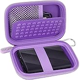 Case Compatible with Samsung T9/ T7/ T7 Shield Portable SSD 1TB 2TB 4TB External Hard Drive, Storage Travel Carrying Holder Organizer for Solid State Drives & USB Cable (Box Only)-Purple