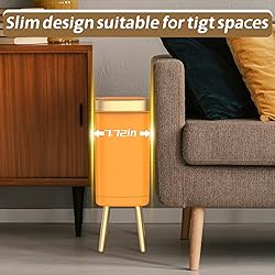 Bedroom Trash Can with Lid,Slim Bathroom Cans