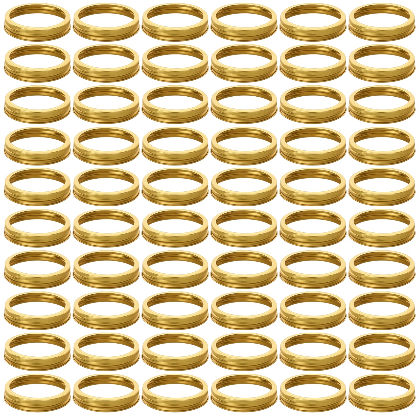 Photo 1 of 6Pcs Wide Mouth Mason Canning Rings 3.4 Inch 86mm Jar Replacement Metal Rings Rust Proof Screw Bands Tinplate Metal Bands for Mason Canning Jar Storage, Gold (6)