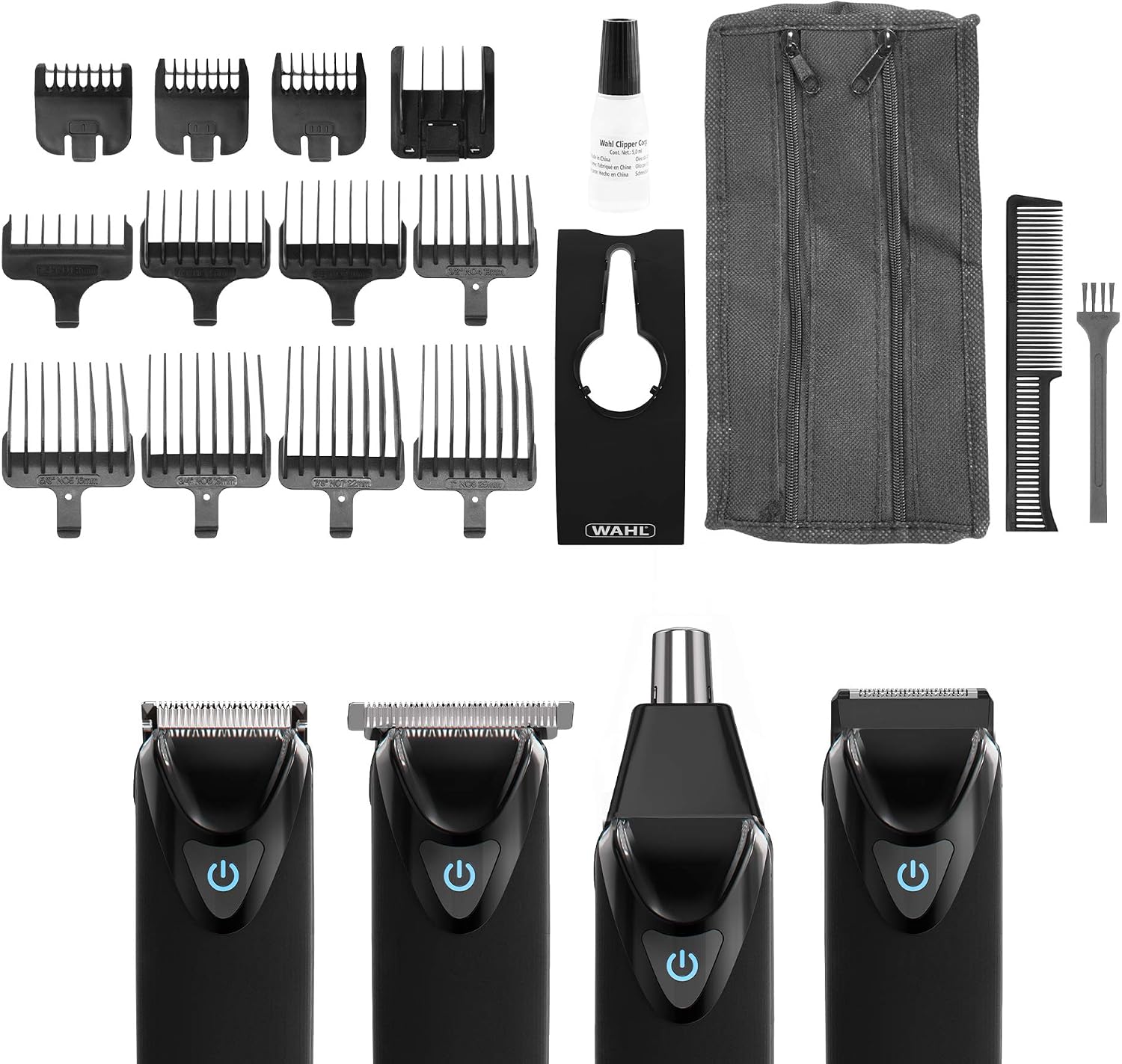 WAHL Multigroomer, Black Stainless Steel, Cordless, Rechargeable, Fully Washable, Close Cutting Blade, 11 in 1 - Image 4