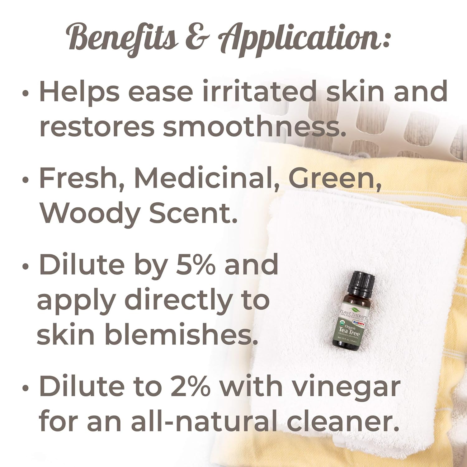 Plant Therapy Tea Tree Organic Essential Oil 100% Pure, USDA Certified Organic, Undiluted, Natural Aromatherapy, Therapeutic Grade 30 mL (1 oz): Beauty