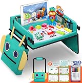 COOLJOY Kids Travel Tray 2-in-1 Robot Backpack Desk Erasable Surface view 1