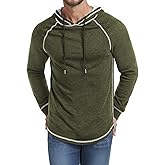 Aiyino Men's Long Sleeve Hoodie Workout Gym Sweatshirt Muscle Fit Fashion Athletic Hoodies Pullover Hooded T-Shirts