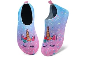 WateLves Kids Water Shoes Toddler Girls Boys Barefoot Non-Slip Quick Dry Aqua Socks for Beach Swim Walking