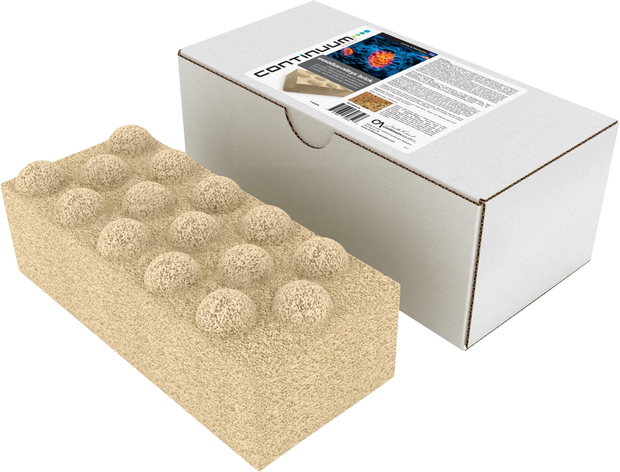 Continuum Aquatics "Exxodus-Nitryx Brick" for Nitrate Reduction (9" x 4.5" x 2.5")