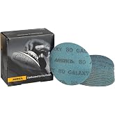 Mirka Galaxy 5 Inch Ceramic Sanding Discs, 80 Grit, Hook &amp; Loop, 50 Pack | Self-Sharpening Ceramic Grain for Orbital Sanders; Fast Cut, Long Life on Wood, Metal, Epoxy, Paint, Primers and Fillers