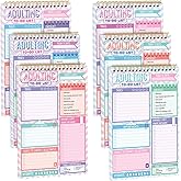 Glenmal 6 Pack to Do List Notepad Undated to Do List Notebook Daily Planner Notepad 180 Sheets for Adult Student Office School Home Supplies 7.8 x 5.2 Inch(Bright,Bright Color)